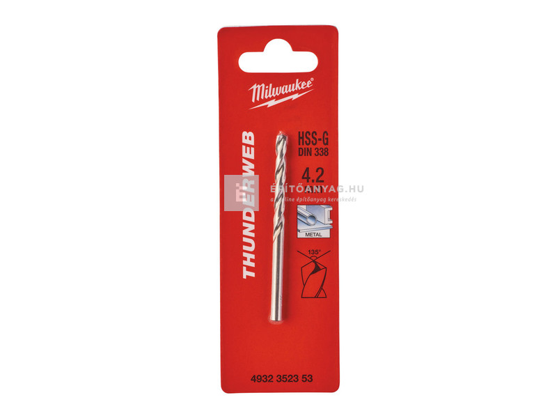 Milwaukee Thunderweb– HSS-G fémfúró DIN 338 – 4,2 mm