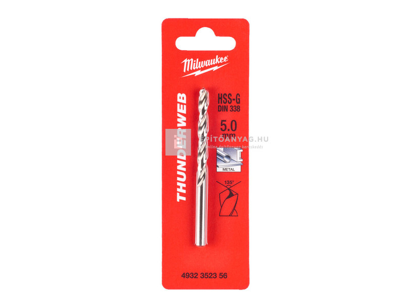 Milwaukee Thunderweb– HSS-G fémfúró DIN 338 – 5,0 mm