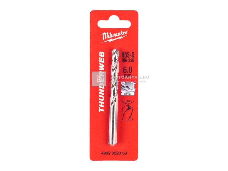 Milwaukee Thunderweb– HSS-G fémfúró DIN 338 – 6,0 mm