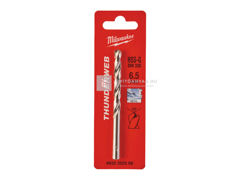 Milwaukee Thunderweb– HSS-G fémfúró DIN 338 – 6,5 mm