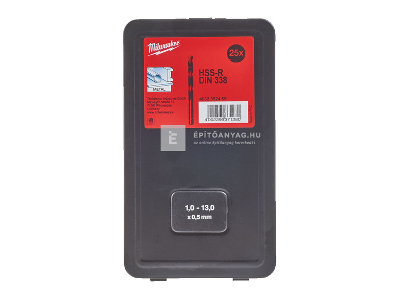 Milwaukee fémfúró készlet HSS-R / 1 - 13 mm / co 0,5 mm (25 részes Fém dobozban)