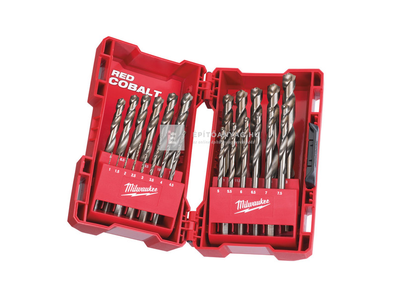 Milwaukee Red Cobalt – HSS-G Co fémfúró – DIN 338 Készlet (25 darab)