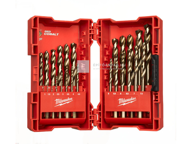 Milwaukee Red Cobalt – HSS-G Co fémfúró – DIN 338 Készlet (25 darab)