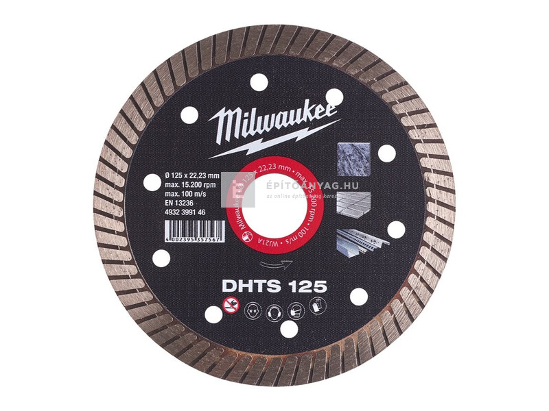 Milwaukee gyémánt vágótárcsa DHTS 125x22,2 mm