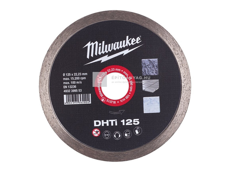 Milwaukee gyémánt vágótárcsa DHTi 125x22,2 mm