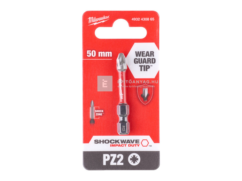 Milwaukee Shockwave bit PZ2 50mm