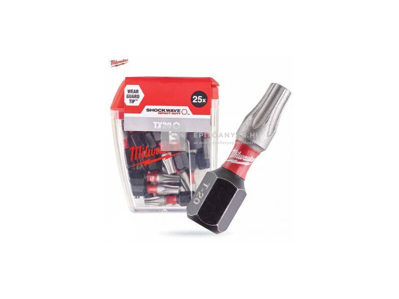 Milwaukee Shockwave bit CDTX20 25 mm, 25 db