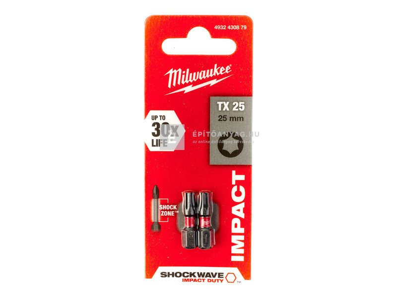 Milwaukee Shockwave bit TX25 25mm-2db