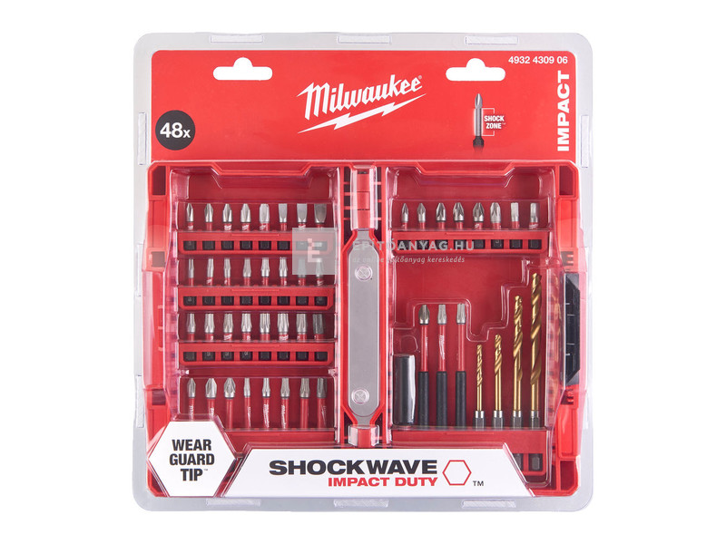 Milwaukee 48 darabos Shockwave fúrócsavarozó készlet