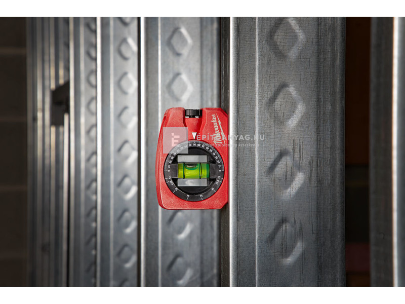 Milwaukee zseb vízmérték szögmérővel, mágneses, 8 cm