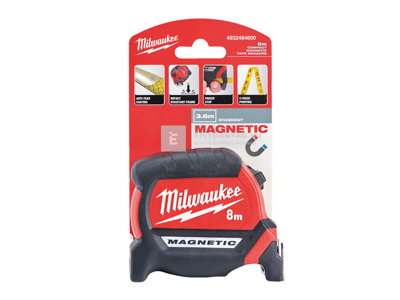 Milwaukee Prémium mágneses mérőszalag 8 m / 27 mm