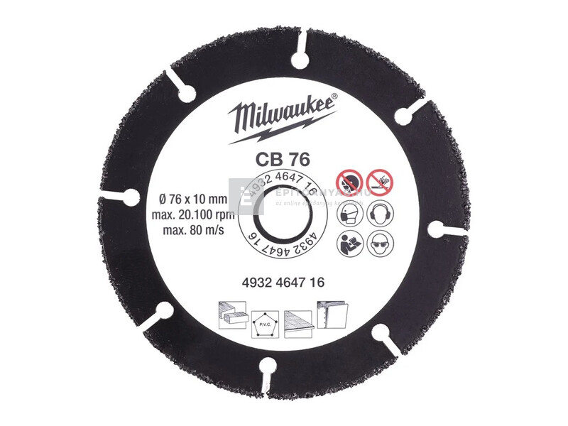 Milwaukee Karbid vágótárcsa 76 mm (M12 FCOT) 1db