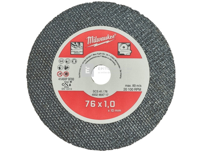 Milwaukee fémvágókorong 76 mm (M12 FCOT) 5 darabos készlet