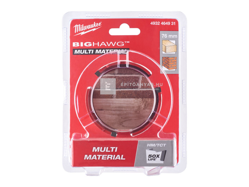 Milwaukee Big Hawg többféle anyaghoz 76 mm