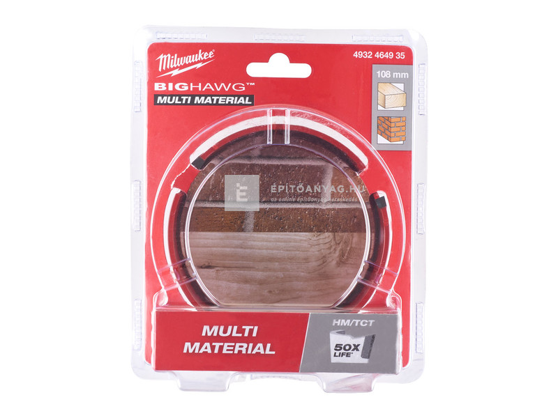 Milwaukee Big Hawg többféle anyaghoz 108 mm