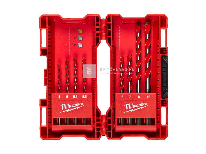 Milwaukee betonfúrószár 3 oldalas befogással 2. Klt. (8 részes)