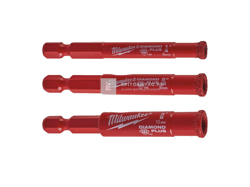 Milwaukee M14 száraz gyémántfúró (O 6, 8, 10 mm) készlet