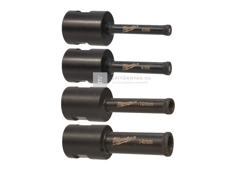 Milwaukee M14 száraz gyémántfúró (O 6, 8, 10, 14 mm) készlet