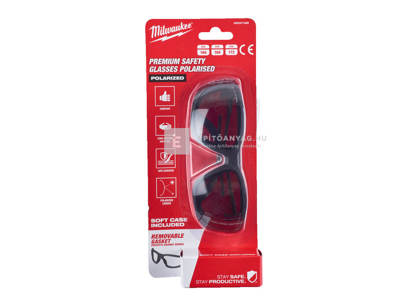 Milwaukee Prémium védőszemüveg tömítéssel sötétített-polarizált