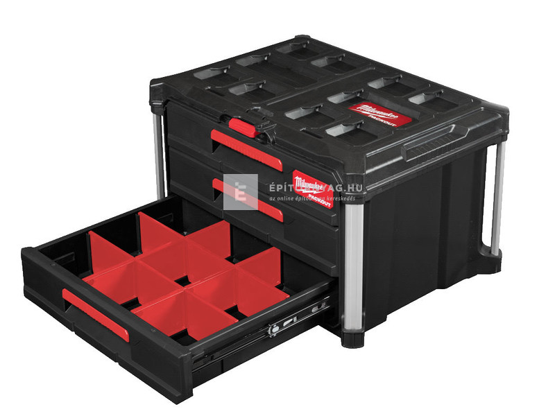 Milwaukee Packout tároló láda 3 fiókos