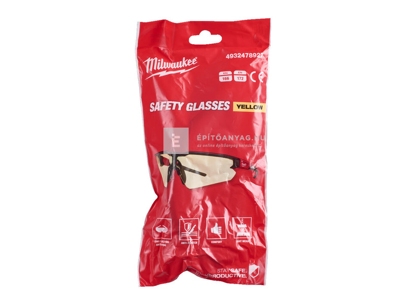 Milwaukee védőszemüveg sárga, párásodásmentes