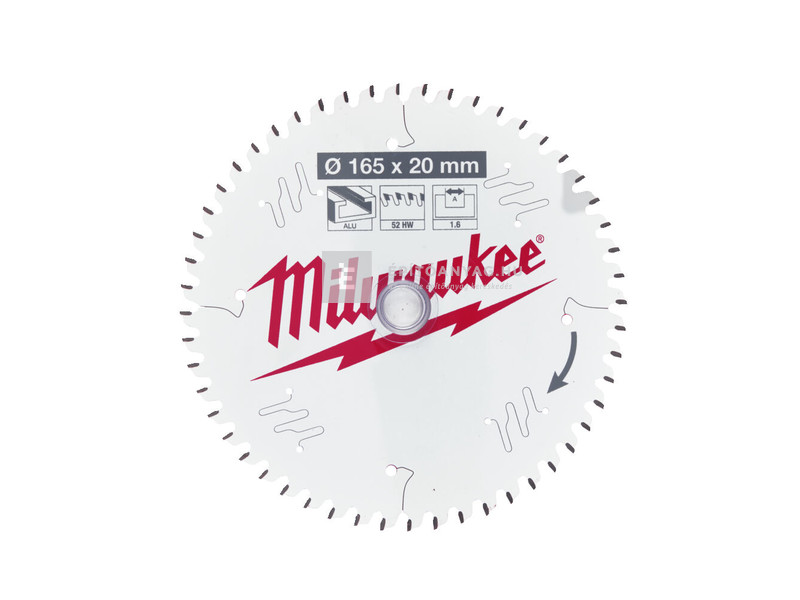 Milwaukee körfűrészlap alu 165x20x1,6x52ATB