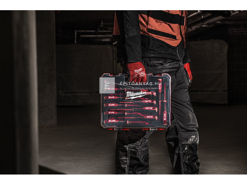 Milwaukee VDE csavarhúzó 3 oldalú markolattal 12 darabos készlet