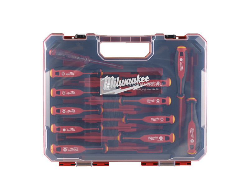 Milwaukee VDE csavarhúzó 3 oldalú markolattal 12 darabos készlet