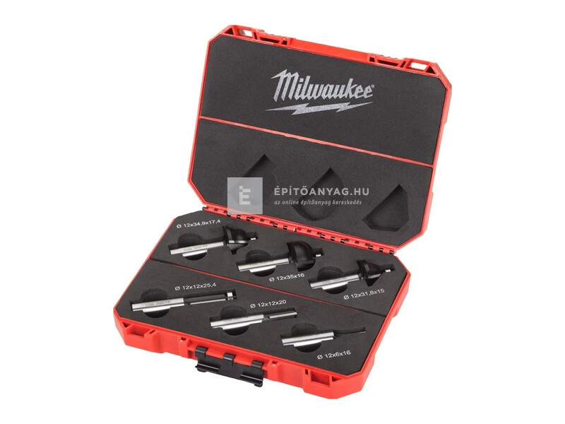 Milwaukee felsőmaró készlet 12 mm 6 részes