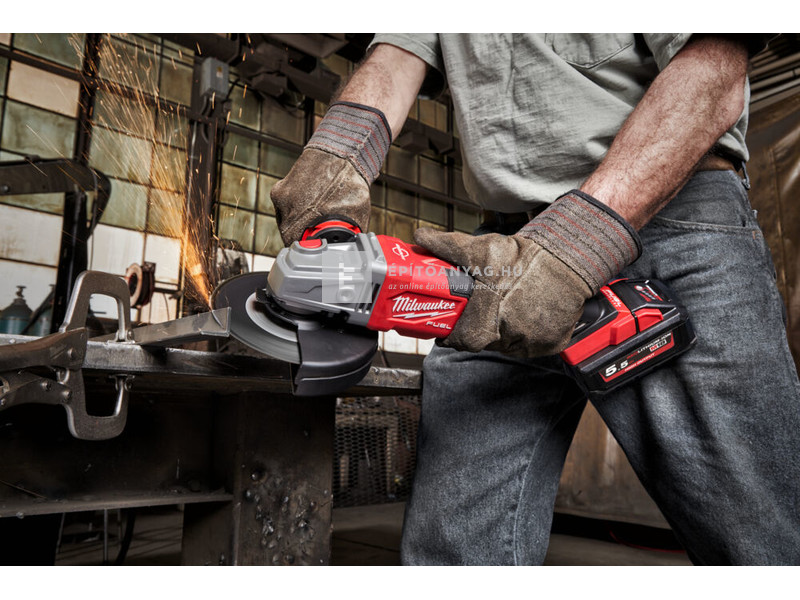 Milwaukee M18FHSAG125XB-0X M18 Fuel nagy teljesítményű sarokcsiszoló 125 mm fékező funkcióval