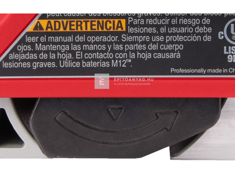 Milwaukee M12BLP-0X akkus, szénkefe nélküli gyalu