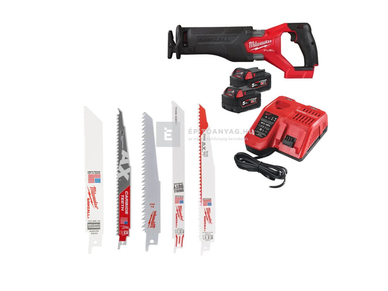 Milwaukee M18FSZ100P502P erőcsomag (M18FSZ 2 akkuval, töltővel, tartozékkal, packouttal)