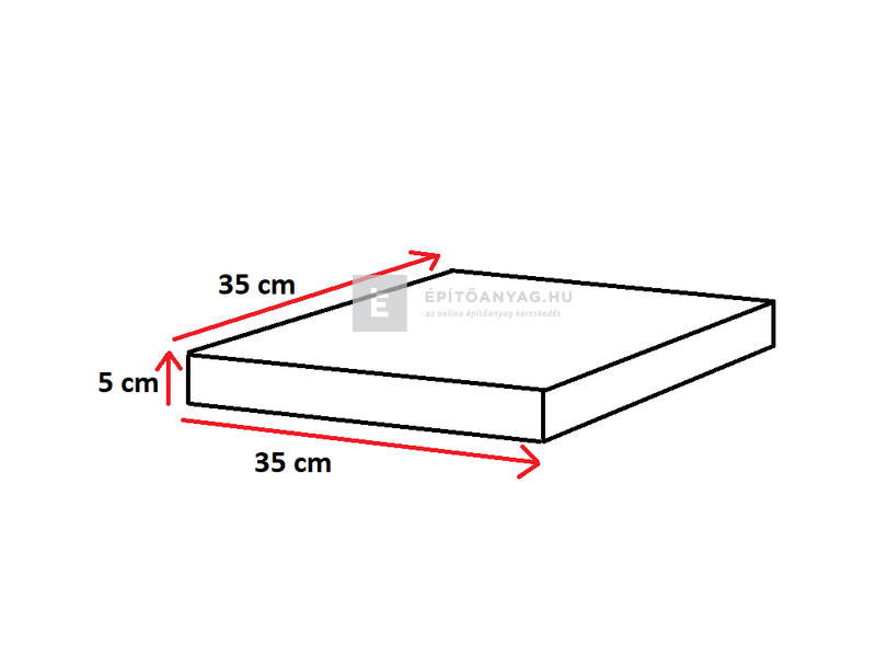 Oszlopfedlap fehér 35x35x5 cm
