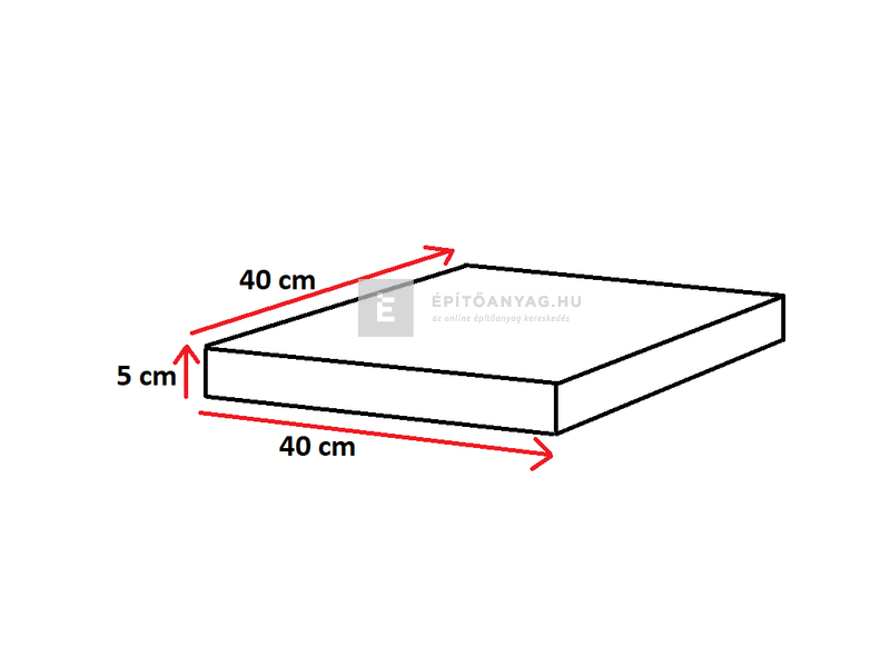 Oszlopfedlap fehér 40x40x5 cm