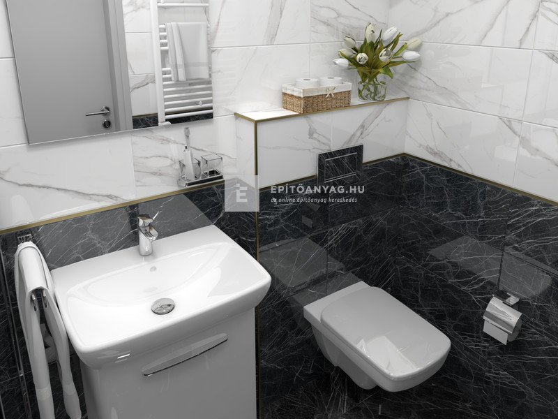 Fap Roma Diamond Nero Reale Brillante 25x75 (fNIM)