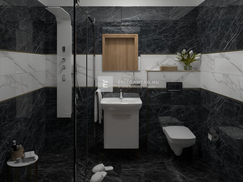 Fap Roma Diamond Nero Reale Brillante 25x75 (fNIM)