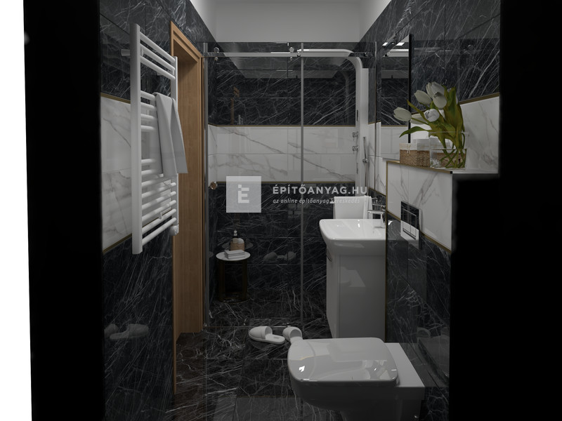 Fap Roma Diamond Nero Reale Brillante 25x75 (fNIM)