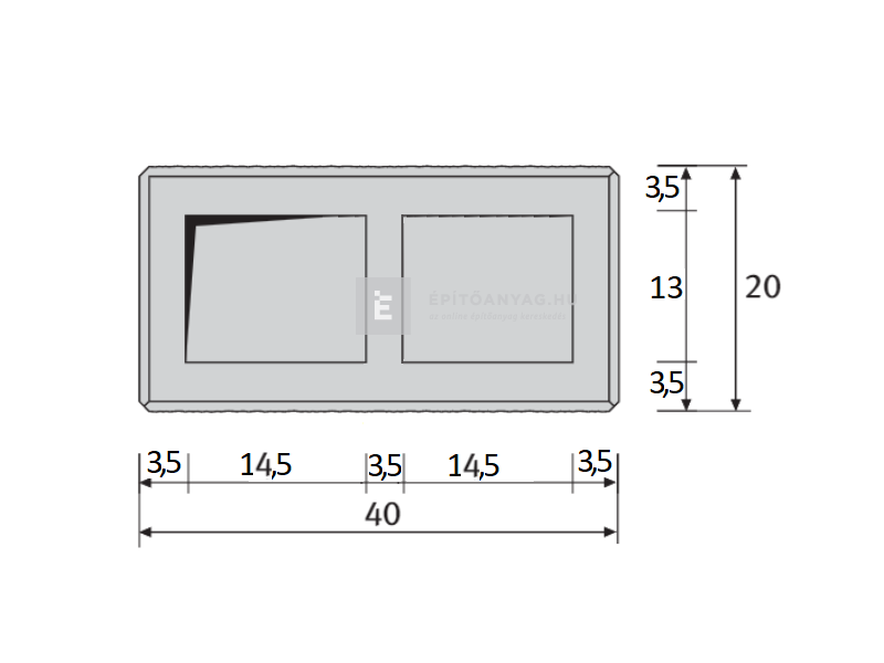 Leier Modern kerítéskő normálkő finomszórt, törtfehér 20x40x20 cm