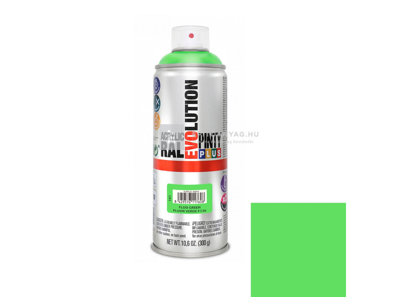 Novasol Pinty Plus Evolution akril festék spray FLUOR. zöld (verde) F136 400 ml