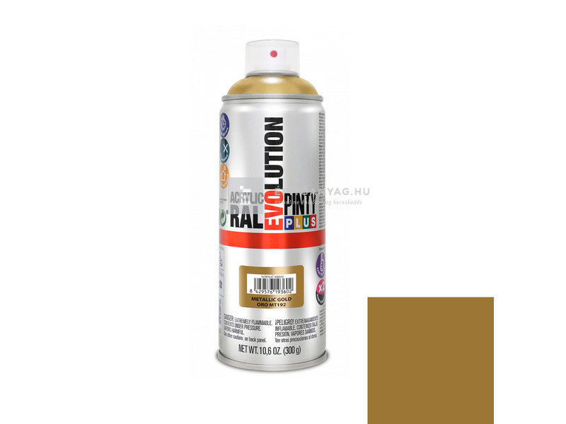 Novasol Pinty Plus Evolution akril festék spray metál arany MT192 400 ml