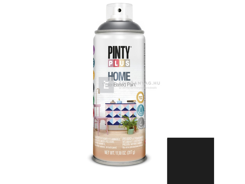 PintyPlus Home vizes bázisú festék spray HM438 home black 400 ml