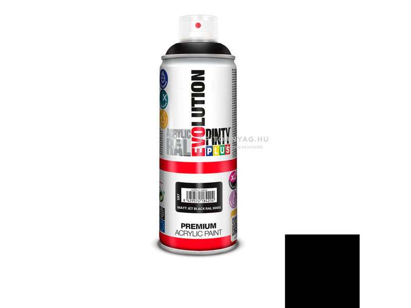 Novasol Pinty Plus Evolution akril festék spray RAL 9005 matt 400 ml