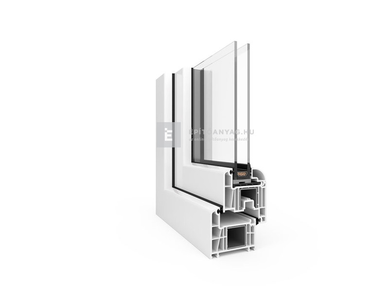 EkoSun 70 C 2r üv NY-BNY 180x240 cm jobb fehér kétszárnyú váltószárnyas erkélyajtó