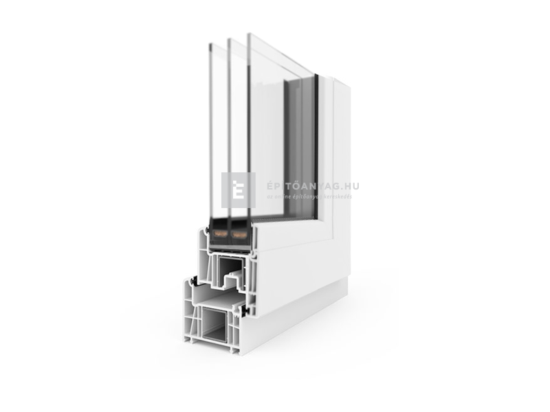 EkoSun 70 CL 3r üv BNY 150x150 cm bal kívül antracit, belül fehér egyszárnyú ablak
