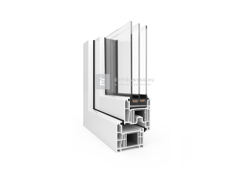 EkoSun 70 C 3r  üv  BNY 90x60 cm bal fehér egyszárnyú ablak
