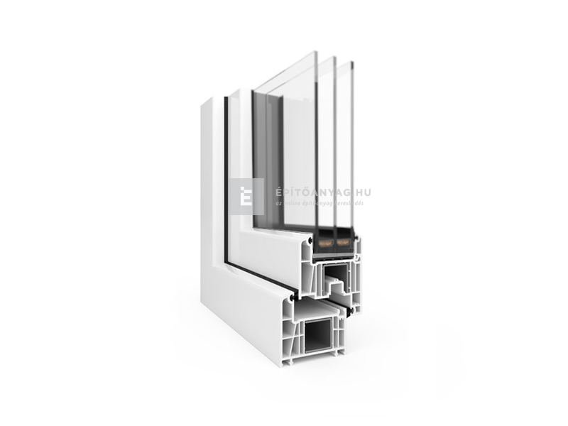 EkoSun 70 C 3r üv BNY 90x60 cm bal fehér egyszárnyú ablak