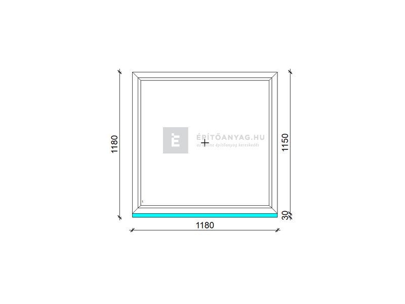 EkoSun 70 CL 3r üv Fix 120x120 cm kívül antracit, belül fehér fix ablak