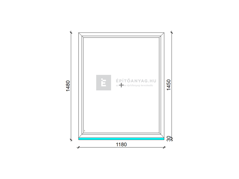EkoSun 70 CL 3r üv Fix 120x150 cm kívül antracit, belül fehér fix ablak