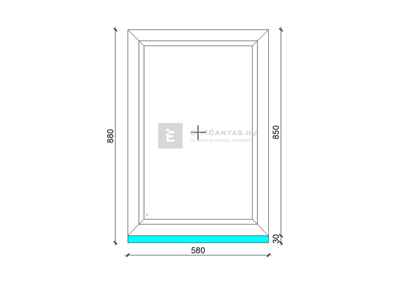 EkoSun 70 CL 3r üv Fix 60x90 cm kívül antracit, belül fehér fix ablak