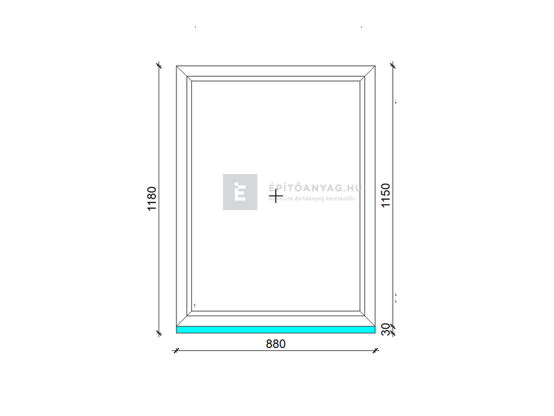 EkoSun 70 CL 3r üv Fix 90x120 cm kívül antracit, belül fehér fix ablak